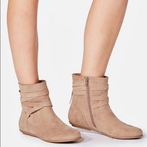 Flat Tan Ankle Boots BRAND NEW
